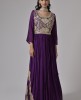 Chinnon Violet Hand Embroidered Gown with Dupatta